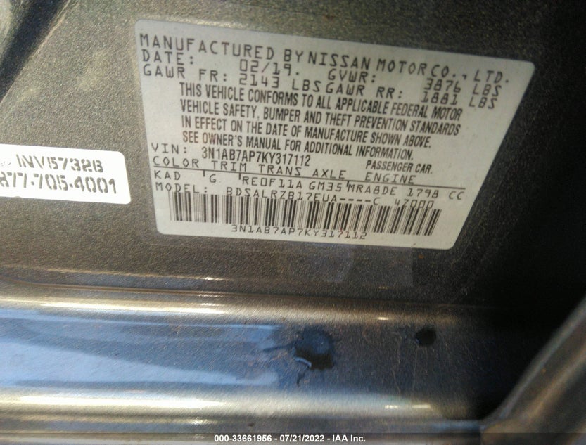 3N1AB7AP7KY317112