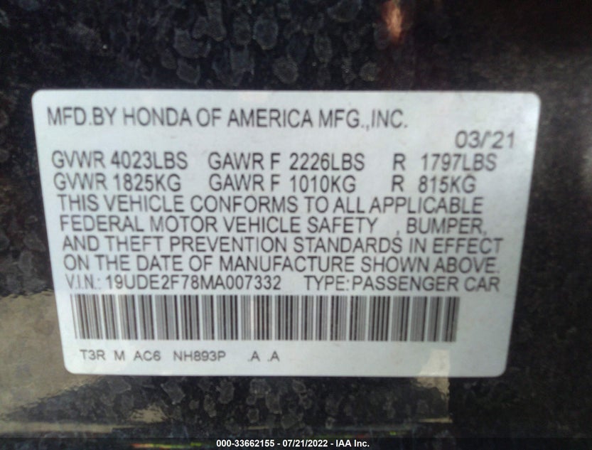 19UDE2F78MA007332