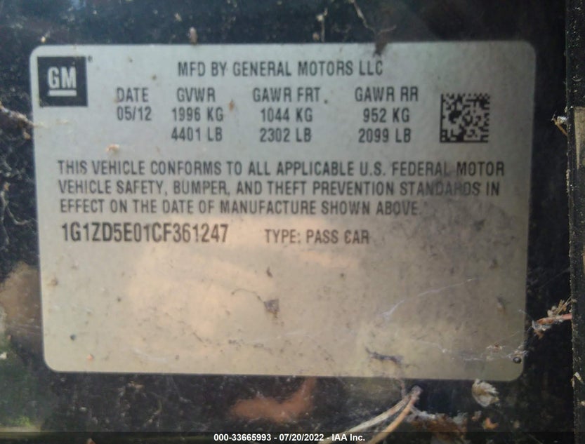 1G1ZD5E01CF361247
