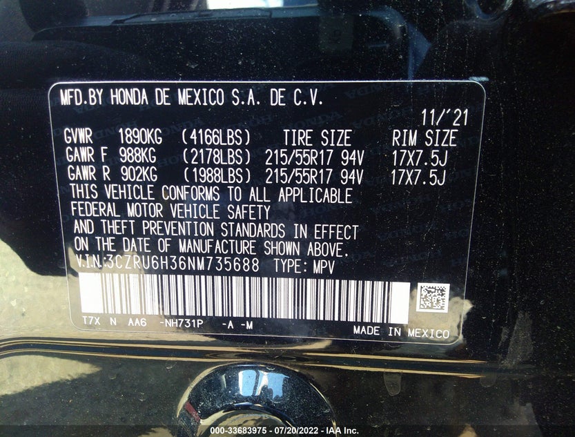 3CZRU6H36NM735688