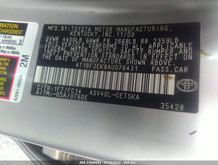 4T1BF3EK8AU076431