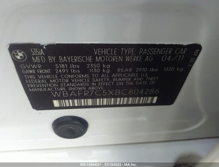 WBAFR7C5XBC804286