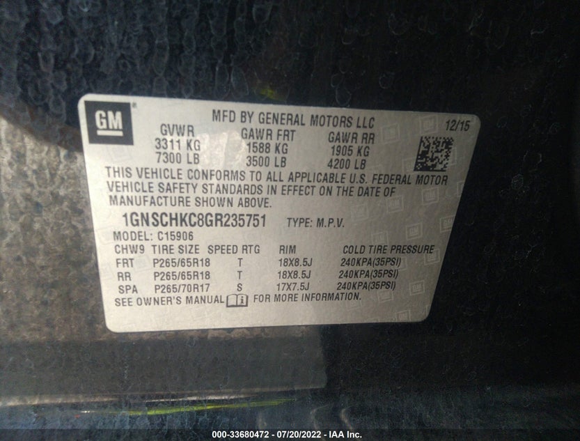 1GNSCHKC8GR235751