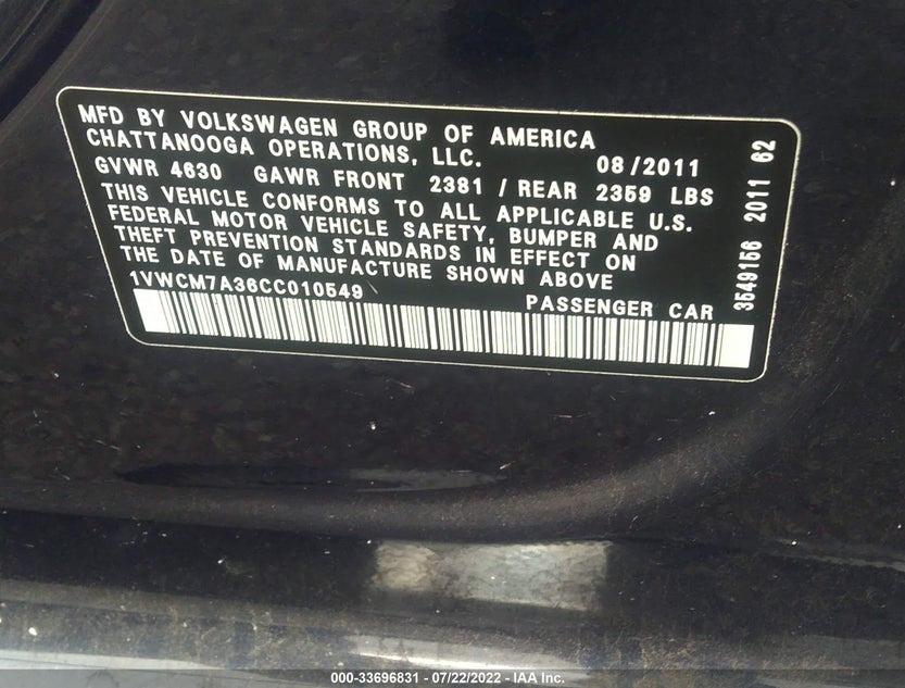 1VWCM7A36CC010549