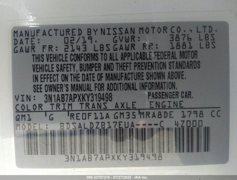3N1AB7APXKY319498