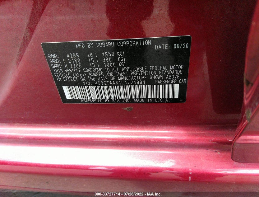 4S3GTAA61L1721991