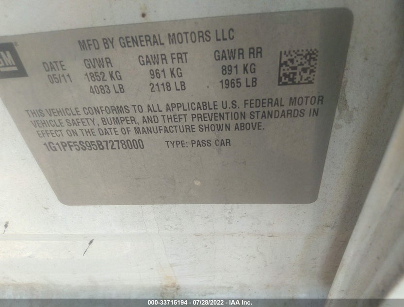 1G1PF5S95B7278000