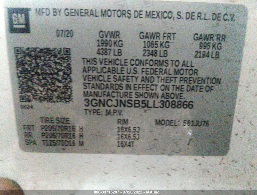 3GNCJNSB5LL308866
