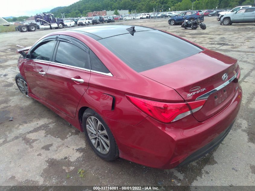 2014 Hyundai Sonata Limited VIN: 5NPEC4AC8EH834833 Lot: 33716081