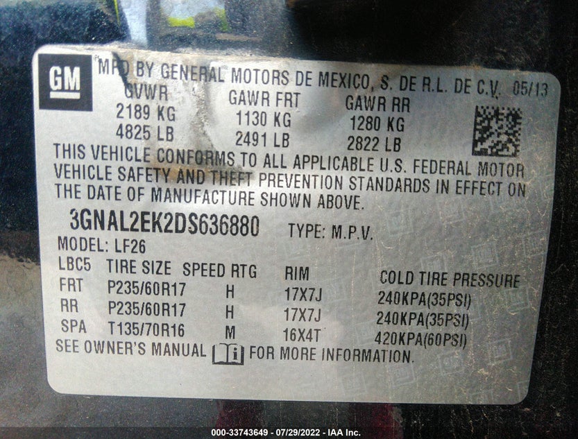 3GNAL2EK2DS636880