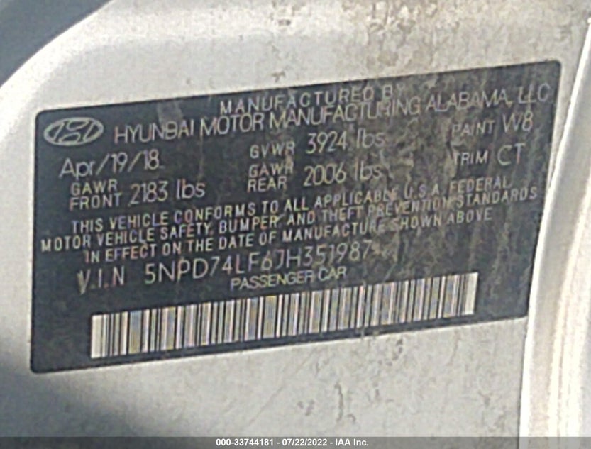 5NPD74LF6JH351987