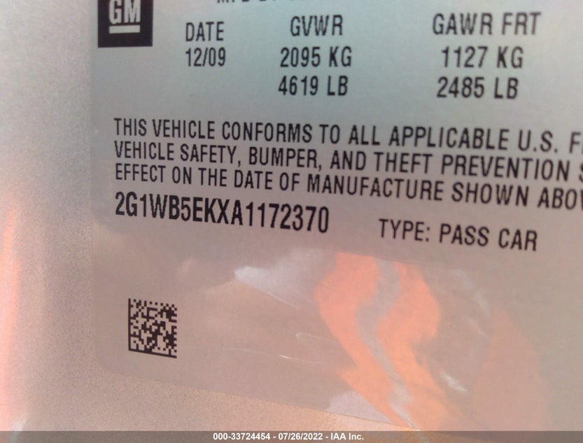 2G1WB5EKXA1172370