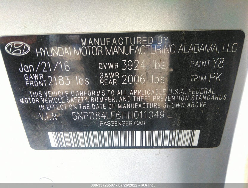 5NPD84LF6HH011049