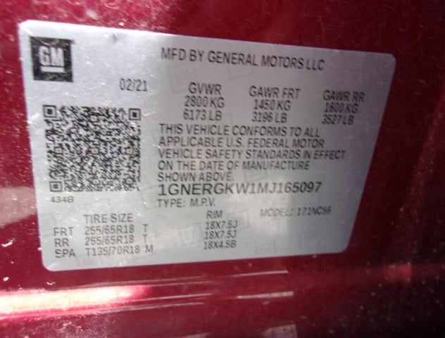 1GNERGKW1MJ165097