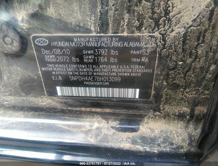 5NPDH4AE7BH013099