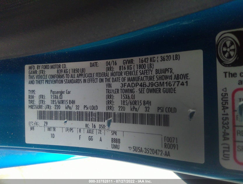 3FADP4BJ9GM167741