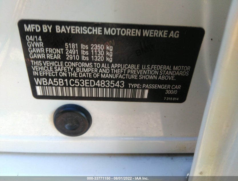 WBA5B1C53ED483543