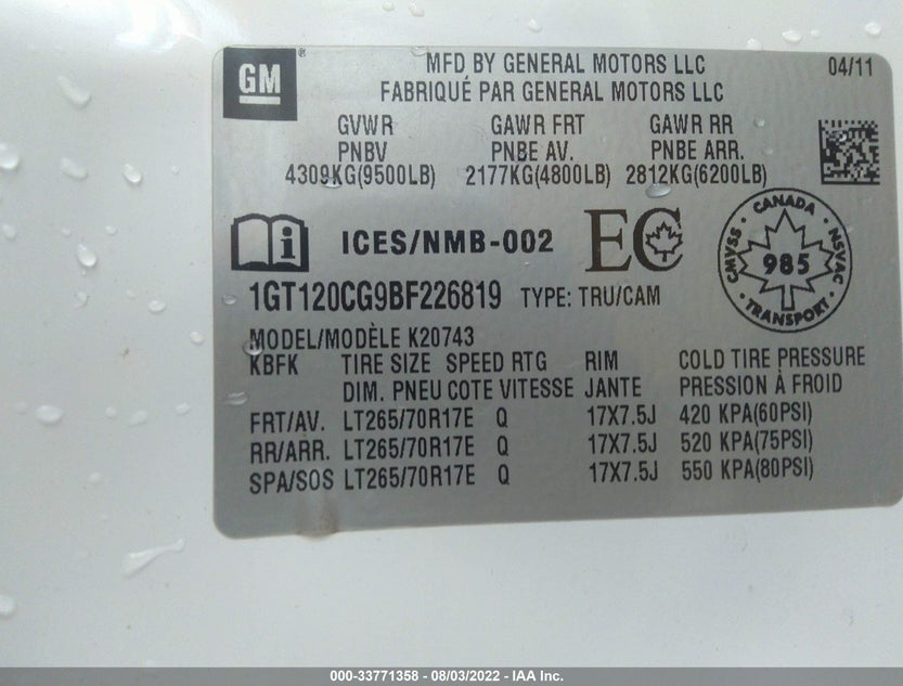 1GT120CG9BF226819