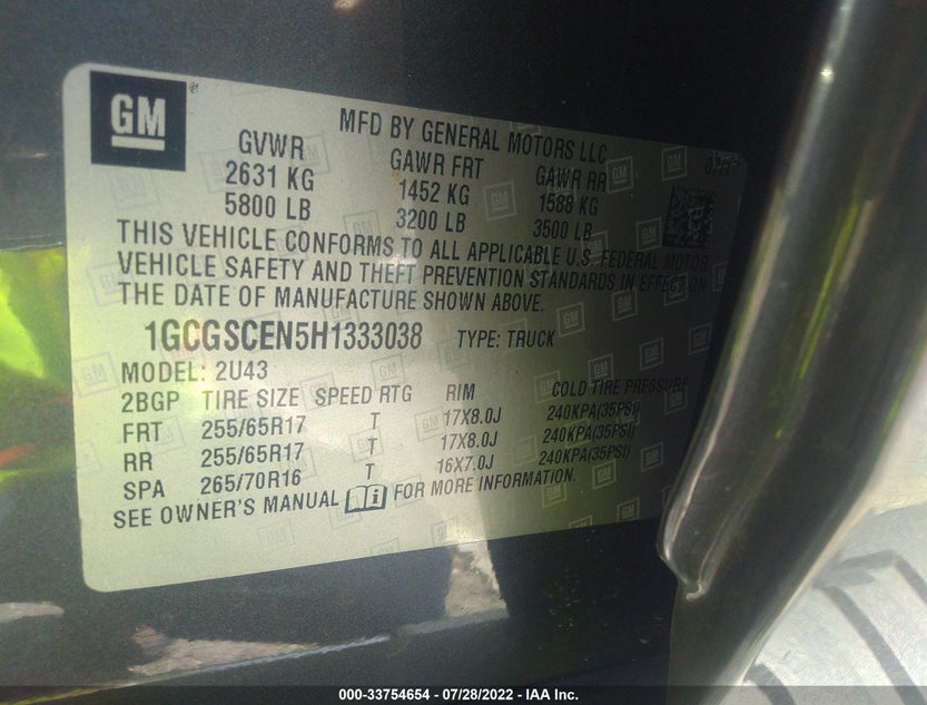 1GCGSCEN5H1333038