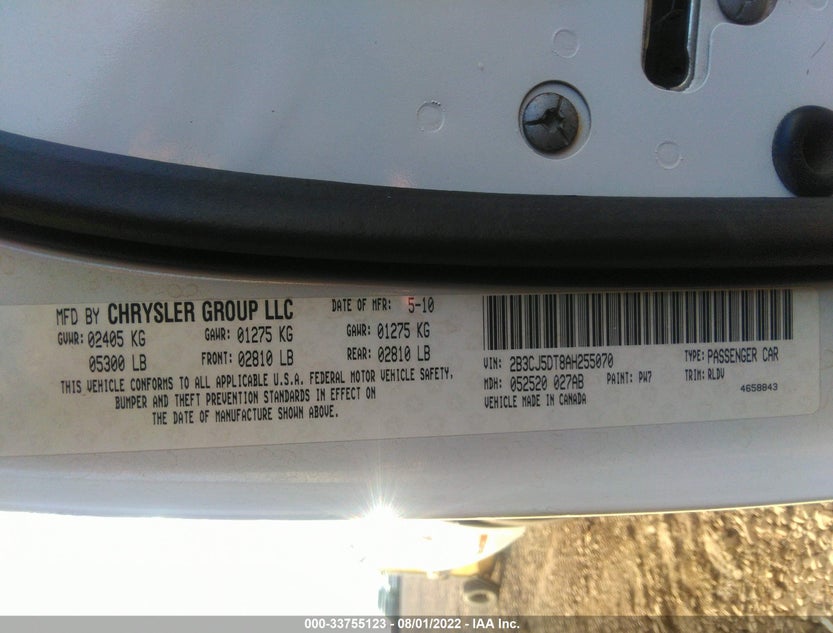 2B3CJ5DT8AH255070