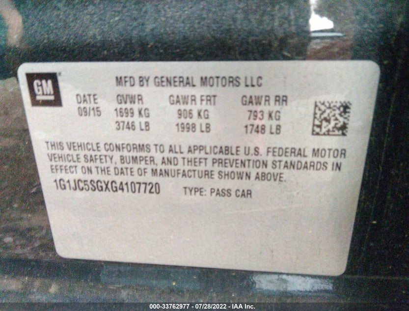 1G1JC5SGXG4107720