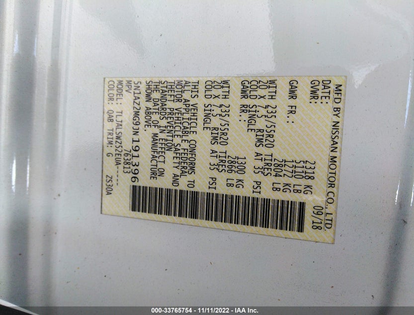 5N1AZ2MG9JN191396