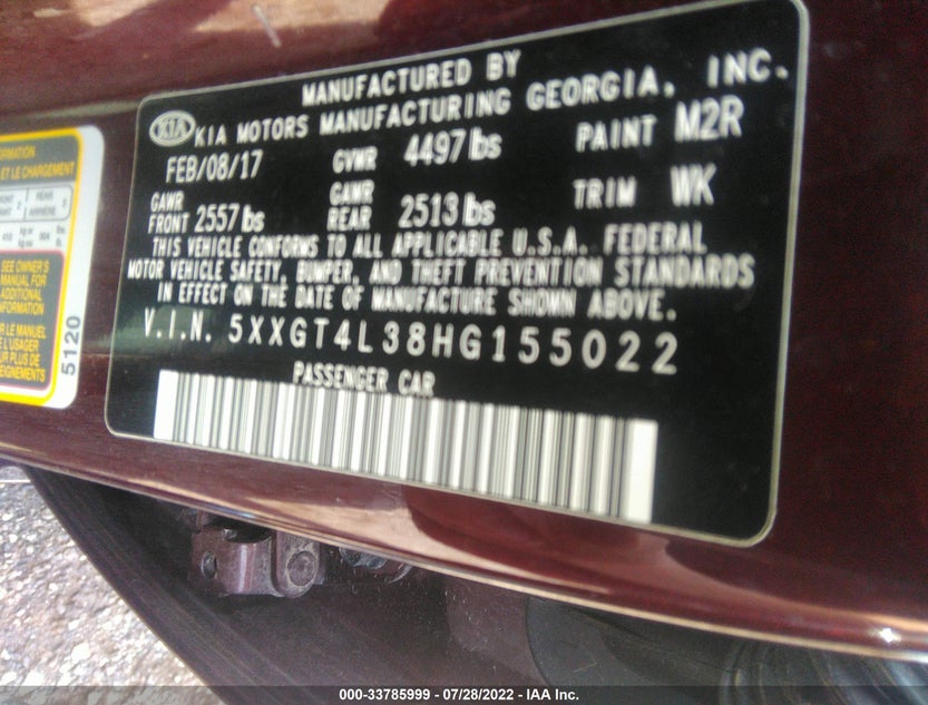 5XXGT4L38HG155022