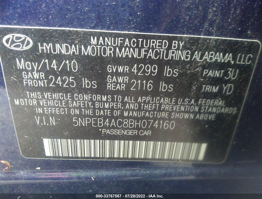 5NPEB4AC8BH074160