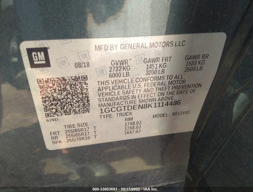 1GCGTDEN8K1114486