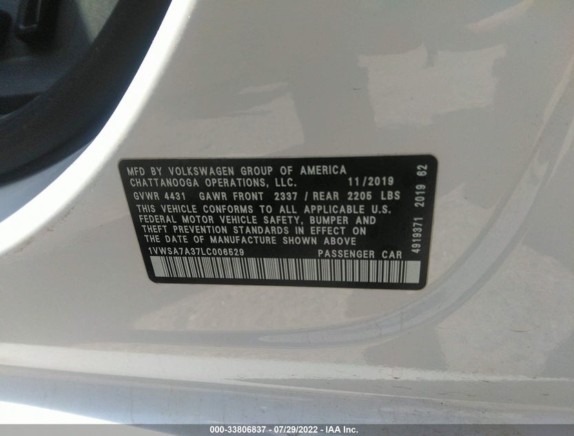 1VWSA7A37LC006529