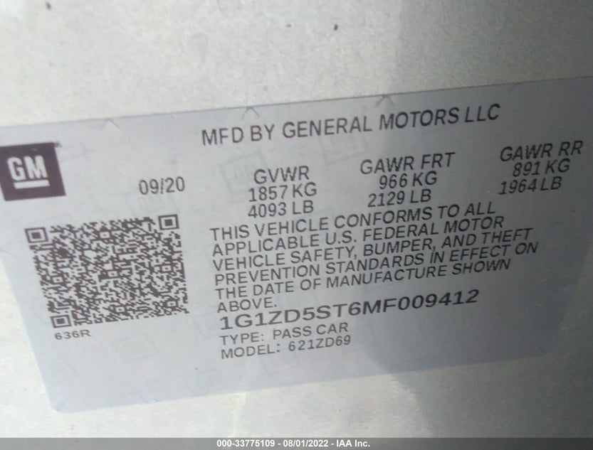 1G1ZD5ST6MF009412