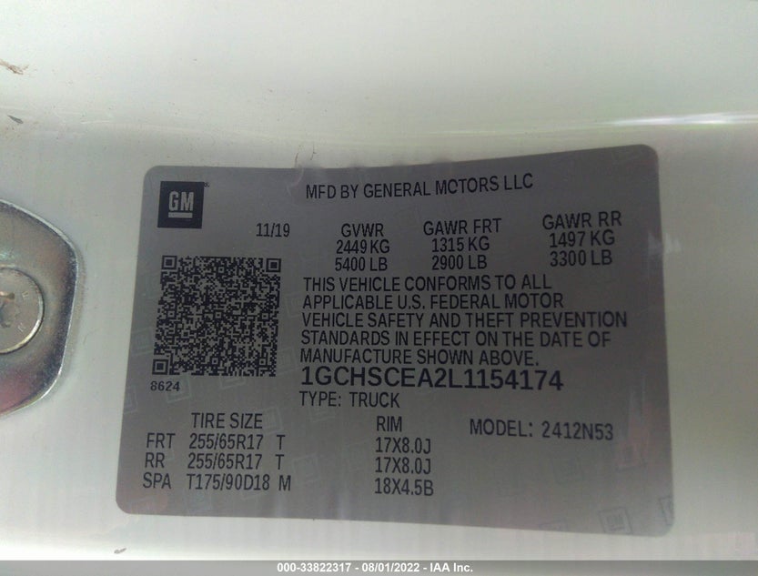 1GCHSCEA2L1154174