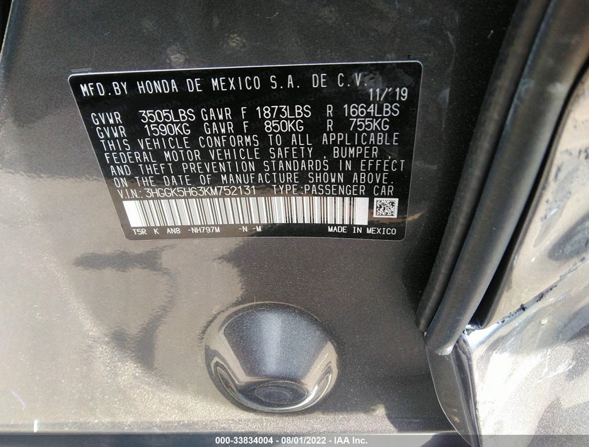 3HGGK5H63KM752131