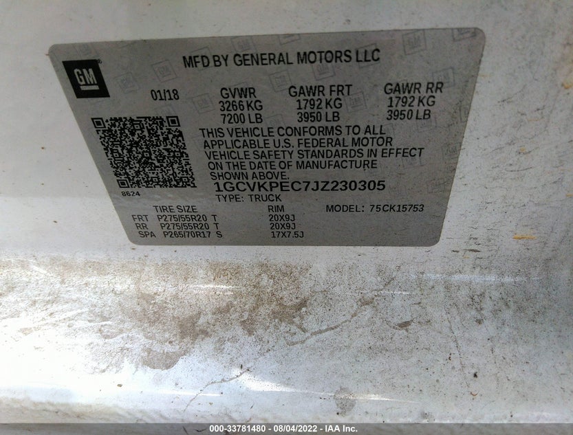 1GCVKPEC7JZ230305