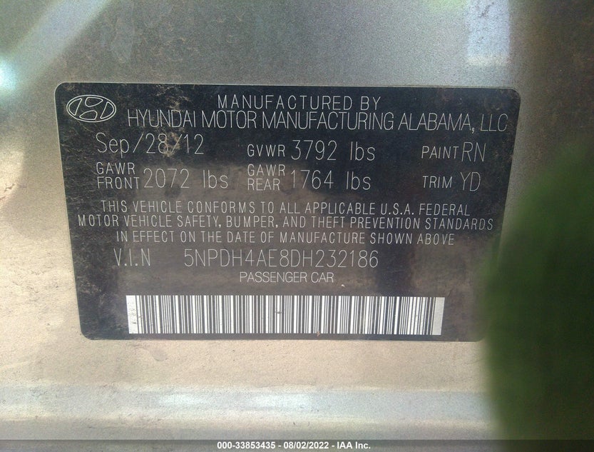 5NPDH4AE8DH232186