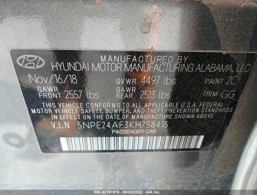 5NPE24AF3KH758415