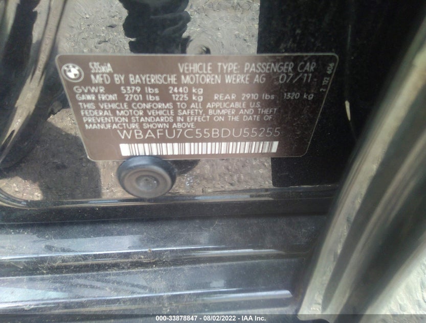 WBAFU7C55BDU55255