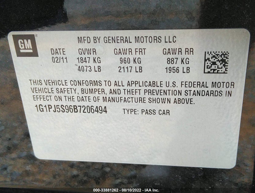 1G1PJ5S96B7206494
