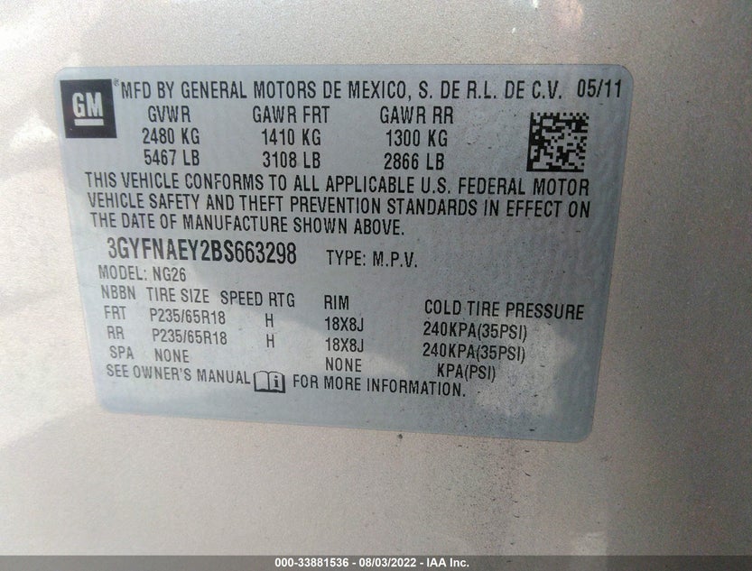 3GYFNAEY2BS663298