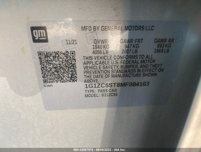 1G1ZC5ST8MF084163