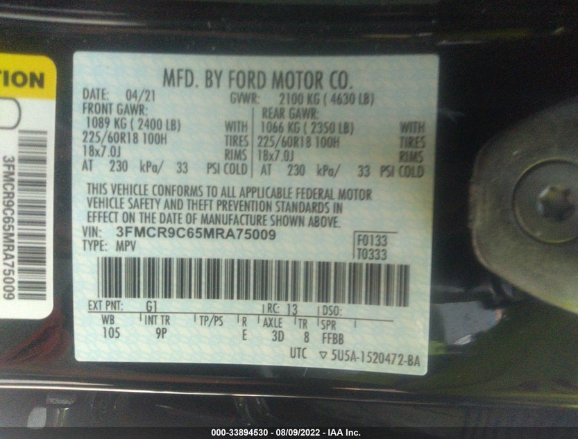 3FMCR9C65MRA75009