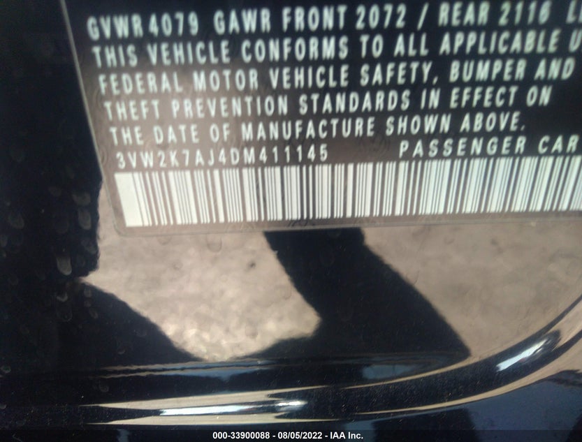 3VW2K7AJ4DM411145