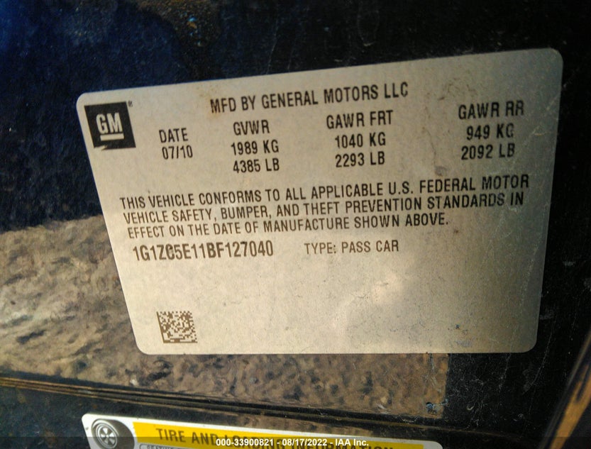 1G1ZC5E11BF127040