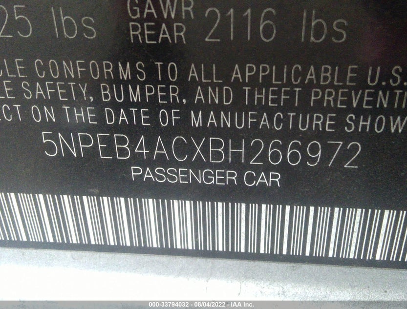 5NPEB4ACXBH266972