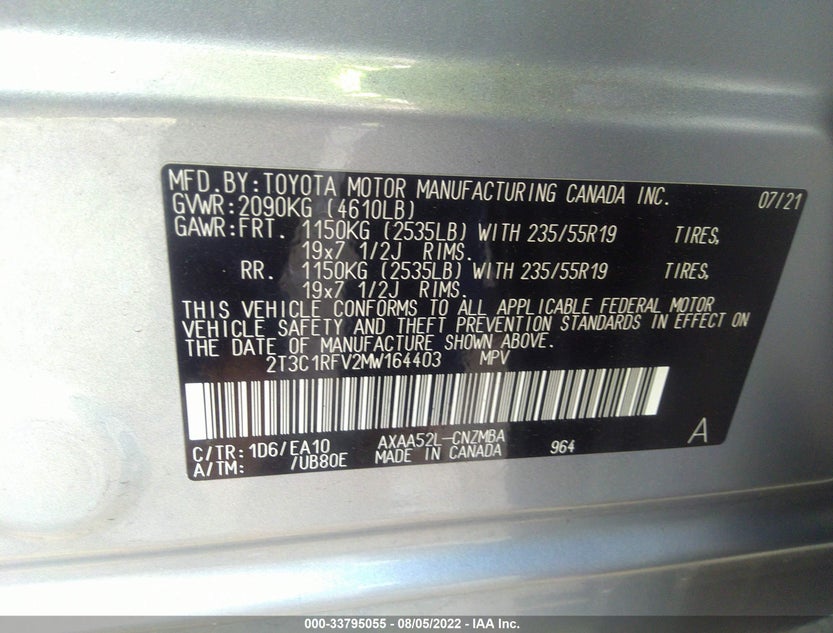 2T3C1RFV2MW164403
