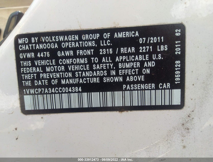 1VWCP7A34CC004384