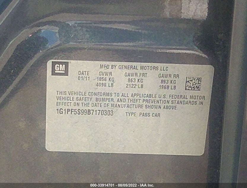 1G1PF5S99B7170303