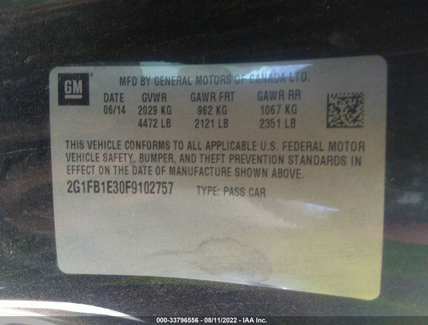 2G1FB1E30F9102757