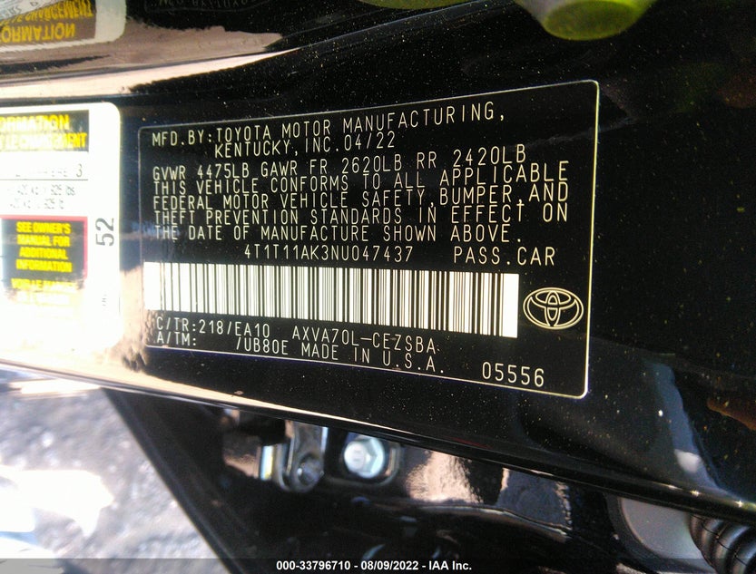 4T1T11AK3NU047437