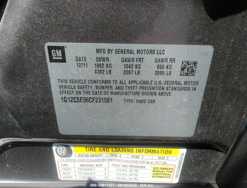 1G1ZC5E06CF231581